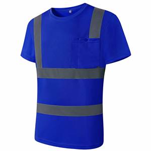 Ropa de Trabajo de Seguridad de Alta Visibilidad, Camiseta de Trabajo de Seguridad con Cuello Redondo, 100% Poliéster, 5 cm de Ancho, Reflectante de Alta Visibilidad E-shine - Product Image 2