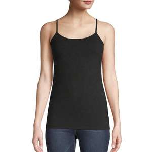 Débardeur en coton tissé asymétrique pour femmes, prix de gros, qualité supérieure, camisole extensible, bretelles spaghetti - Product Image 2