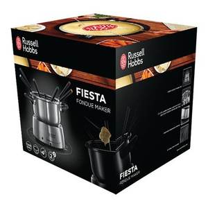 FIESTA Juego de Fondue Eléctrico de 1200W, Plateado 22560 56 RH, Utensilios para Queso - Product Image 2