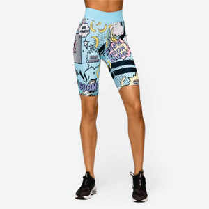 Short de vélo POP en tissu super lisse fabriqué sur mesure avec extensible dans les 4 sens 85% polyester 15% élasthanne - Product Image 1