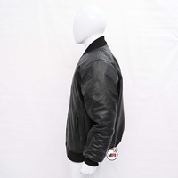 Blouson Bomber en Cuir Uni de Haute Qualité à Manches Longues avec Fermeture Éclair Intégrale Personnalisable pour Homme – Hiver Respirant et Tendance