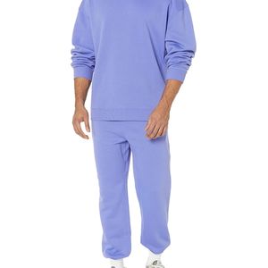 Sudadera con capucha de lana polar de color liso para hombre, sudadera en blanco, jersey de cuello redondo de 320 gramos, sudaderas con capucha y sudaderas de gran tamaño - Product Image 1