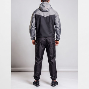100% Polyester Lightweight Unisex Workout Color Block <b>PVC</b> Sweat Suit Jacket Fat Burner <b>Top</b> Sauna Suits Weight Loss Elastic Waist - Product Image 2