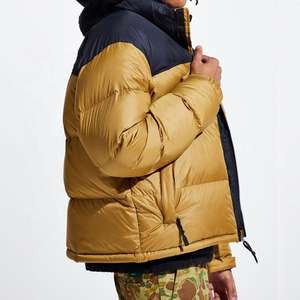 Venta directa de fábrica, chaqueta de burbujas impermeable con logotipo personalizado para hombre, chaquetas con capucha de algodón acolchada de talla grande - Product Image 2