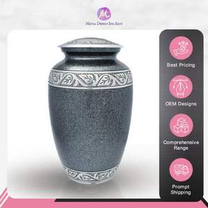 ภาชนะบรรจุเถ้าที่ระลึกทำด้วยมือทำจากอลูมิเนียมหรูหราดีไซน์แบบราชวงศ์สำหรับเก็บของที่ระลึกจากอินเดีย - Product Image 2