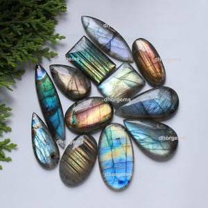 Labradorita 925 cabujones para del encanto de la joyería de accesorios de cristal de piedras preciosas de labradorita mini corazones verde jade piedras preciosas de cabujón - Product Image 1