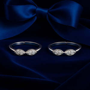 Anillos de Plata para los Dedos de los Pies Zarkan Wonderous Wings, Joyería de Cobre Hecha a Mano para Bodas y Compromisos, Idea de Regalo - Product Image 1