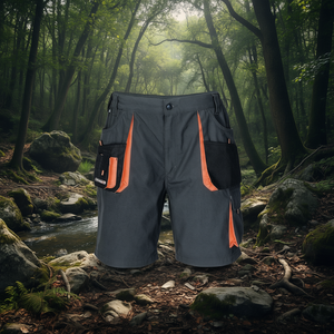 Pantalones Cortos de Seguridad TERRATREND para Hombre, Talla 60, Gris Oscuro/Negro/Naranja, para Equipo de Supervivencia - Product Image 3