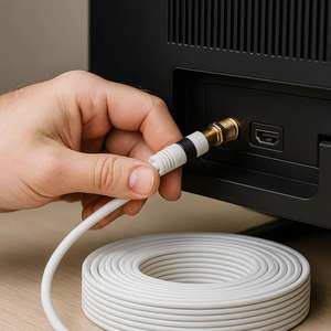 25 metri rame puro 75 Ohm cavo bobina Ø 5 mm cavi di comunicazione per interni protetti - Product Image 4