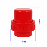 Flacon cylindrique en PP de 48 mm avec bouchon à vis pour bouteilles PET, fermeture inviolable pour l'emballage de boissons, d'eau et de liquides