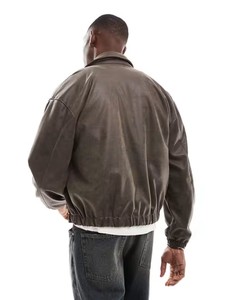 แจ็กเก็ตบอมเบอร์แจ็คเก็ตหนังแท้100% สำหรับผู้ชายเสื้อแจ็คเก็ตฤดูหนาวระบายอากาศได้ดี - Product Image 3