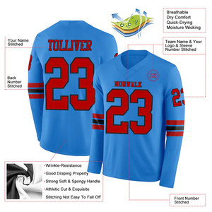 Camiseta de Práctica de Fútbol Americano 2025, Uniforme Deportivo Corto, Transpirable, Personalizable en Color/Logotipo, Tela de Alta Calidad de 240g, 100% para Hombre - Product Image 5