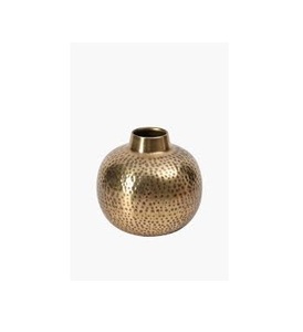 Pot de fleur martelé décoratif élégant pot de fleur en cuivre antique à l'aspect gaufré vase de sol au design classique pour la décoration de la maison - Product Image 4