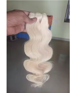 Paquetes de cabello rubio de alta calidad Paquetes de cabello virgen Rubio de trama de templo crudo Precio al por mayor Paquetes humanos vírgenes - Product Image 4