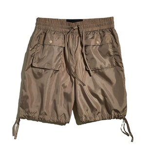 Short cargo d'été avec logo personnalisé pour hommes Décoration motif anti-rides en polyester et nylon à taille élastique avec plusieurs poches - Product Image 6