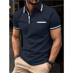 Camisetas Casuales de Hombre de Alta Calidad, 100% Algodón, Manga Corta, Antiarrugas, Color Sólido, Personalizables, Venta al Por Mayor - Product Image 1