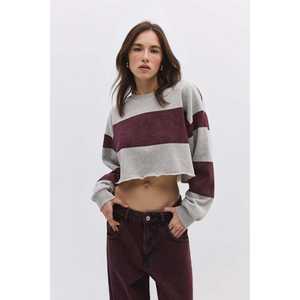 Sudadera Corta a Rayas - Product Image 1