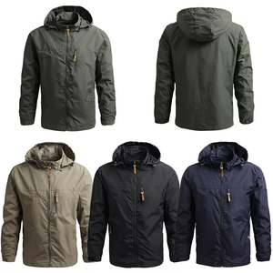 Veste coupe-vent d'hiver à capuche respirante antibactérienne et à col montant pour hommes de grande taille conçue sur mesure - Product Image 3
