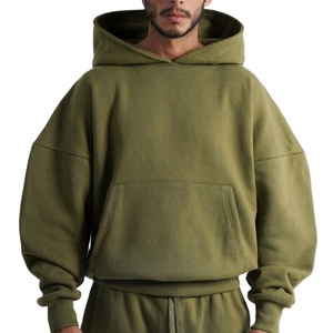 Nouveau Hoodie Polaire Homme 2026 Personnalisé Coupe Ample Épaules Tombantes en Molleton Épais French Terry pour Tenue Décontractée - Product Image 1