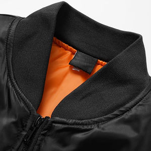 Chaqueta Bomber Personalizada con Mangas de Satén de Seda, con Forro de Tela Súper Suave y Forro Acolchado Cálido, Chaqueta para Hombre - Product Image 3