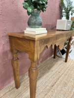 Table console en bois de manguier sculptée à la main de style moderne pour le salon, la chambre à coucher et l'appartement
