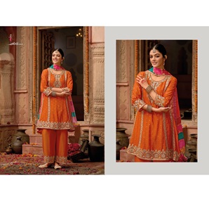 Elegante traje Palazzo de fiesta con aspecto de diseñador adornado Kurti y Palazzo de fabricante y proveedor indio - Product Image 1