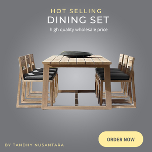 Ensemble de table à manger et chaise de restaurant moderne de luxe en bois de teck Mobilier de salle à manger et de restaurant directement à l'usine - Product Image 5