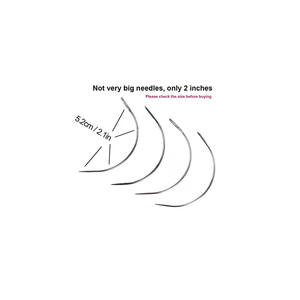 50 pièces aiguilles à tisser C aiguilles à tisser incurvées perruque faisant des épingles avec coloration personnalisée - Product Image 3