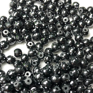 ลูกปัดเพชรโมอิส182สำหรับเจียระไนเกรด AAA สีดำขนาด6มม. - Product Image 3