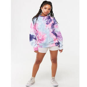Femmes à capuche Tie Dye personnaliser sweats à capuche en gros coloré pull imprimé sweat à capuche à vendre - Product Image 1