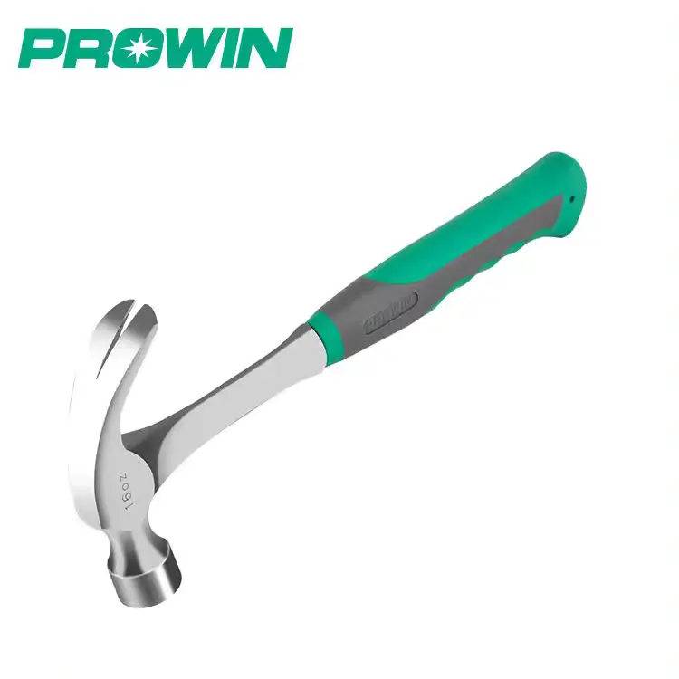 Prowin 16oz forgé multifonction magnétique griffe marteau outils à main avec manche en fibre de verre Camping marteau