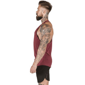 Débardeur à col rond uni très vendu pour hommes Chemise sans manches légère imprimée avec logo personnalisé pour débardeurs de sport - Product Image 3