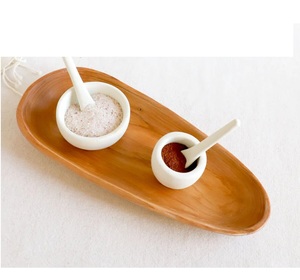 Plateau de décoration de table à manger design en bois plateau de service pour la maison plateau de service sans poignée - Product Image 1