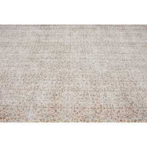 พรมวินเทจ ขนาด 7.8x12.2 ฟุต พรมตุรกี พรมขนสัตว์สีขาวไล่เฉด - Product Image 4