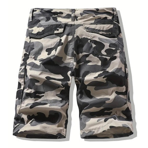 Short cargo d'extérieur en toile de camouflage pour homme, multi-poches, aventure urbaine, streetwear fonctionnel, taille haute, coupe régulière - Product Image 6