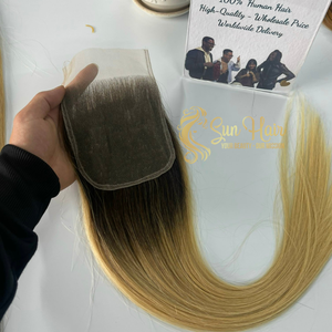 Perruque Lace Closure lisse 100% cheveux humains, couleur ombrée, pour faire des perruques au Vietnam, vente en gros - Product Image 2