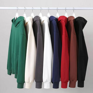 Sudadera con Capucha Deportiva para Hombre, Talla Grande, 100% Algodón, Ecológica, Cortavientos, Gruesa, con Forro Polar, Color Sólido - Product Image 2