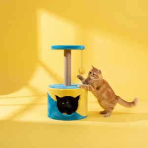 Arbre à chat Amistar Honey Classic en jute écologique de haute qualité avec plusieurs niveaux pour toutes les races et tailles de chats - Product Image 1