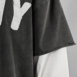 T-shirts à manches longues pour hommes, respirants, double couche, 100% coton, écologiques, avec logo personnalisé, best-sellers - Product Image 2