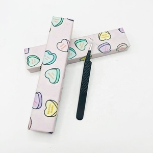 อุปกรณ์ต่อขนตาแบบปลายแหลมทำจากสเตนเลสทนทานจับเพชรสีดำ90องศา - Product Image 2