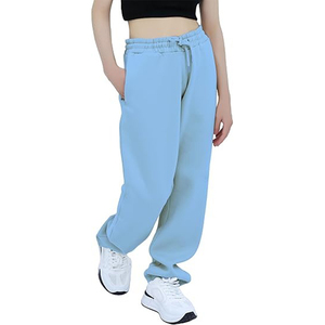 Pantalones deportivos sueltos de cintura alta Pantalones casuales rectos de bolsillo Pantalones de chándal versátiles para uso exterior - Product Image 5