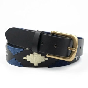 Cinturones de polo de cuero genuino de alta calidad para hombres y mujeres Cinturones cosidos duraderos de cuero genuino - Product Image 3