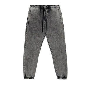 Cotton Polyester Vintage Plus Size Casual Acid Wash Heavyweight Hooded Winter Men Tracksuits Streetwear Solid Color 2 Piece Set - Product Image 3