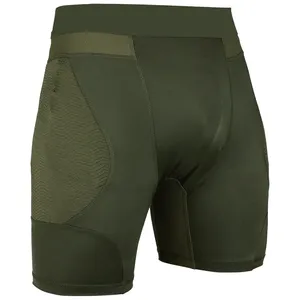 Venta al por mayor pantalones cortos de compresión multicolor atractivo patrón sólido transpirable cintura media entrenamiento pantalones para correr conjuntos de tamaño XL - Product Image 1