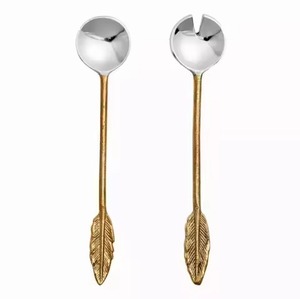 ชุดช้อนส้อมโลหะด้ามจับเป็นลอนสวยงามมีดส้อมมีดสเตนเลสมีดสำหรับรับประทานอาหารร่วมสมัย - Product Image 2