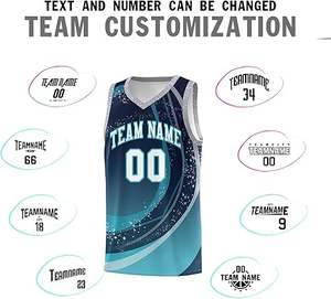Jersey de baloncesto de talla grande de Venta caliente, el mejor uniforme de poliéster hecho a medida con bordado cosido de estrella transpirable para equipos - Product Image 3