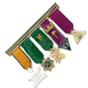 Personalized Modern Hard Enamel <b>Masonic</b> <b>Medals</b> Set Stainless Steel Craft Premium Finish Decorative Collectible - Product Image 3