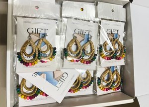 Juego de Aretes de Ratán con Forma de Estrella Estilo Bohemio, Vintage y Moderno, para Regalo de Aniversario, Material Ecológico, Ligeros, 1 par/Carta, en Oferta - Product Image 4