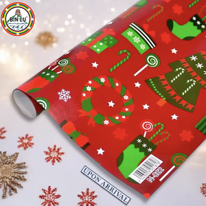 BINLU gros épais imprimé emballages de noël emballage cadeau imprimé festif pour toute l'année fête de remise des diplômes Thanksgiving - Product Image 2