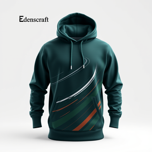 Pull à capuche léger pour hommes hiver décontracté élégant chaud imprimé coton mélangé tissu Durable doux confortable sweat - Product Image 1